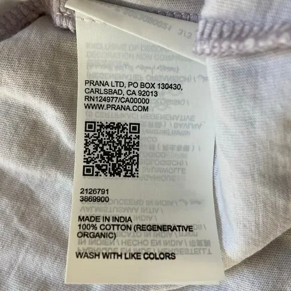 Prana Everyday Crop Tee Women's L Luminous Relaxed Fit Premium Softness Organic - Picture 7 of 9
